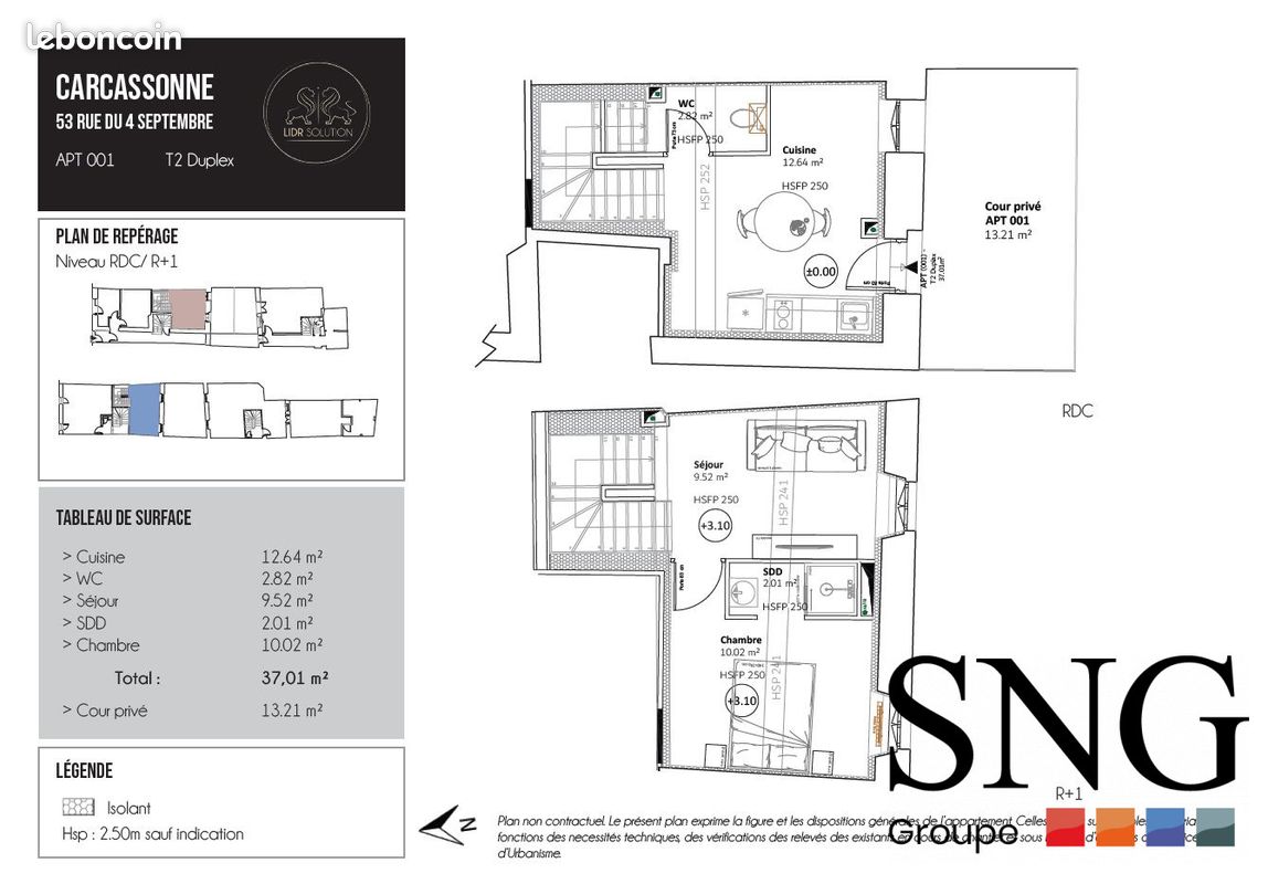 Appartement 2 pièces · 36 m², Carcassonne