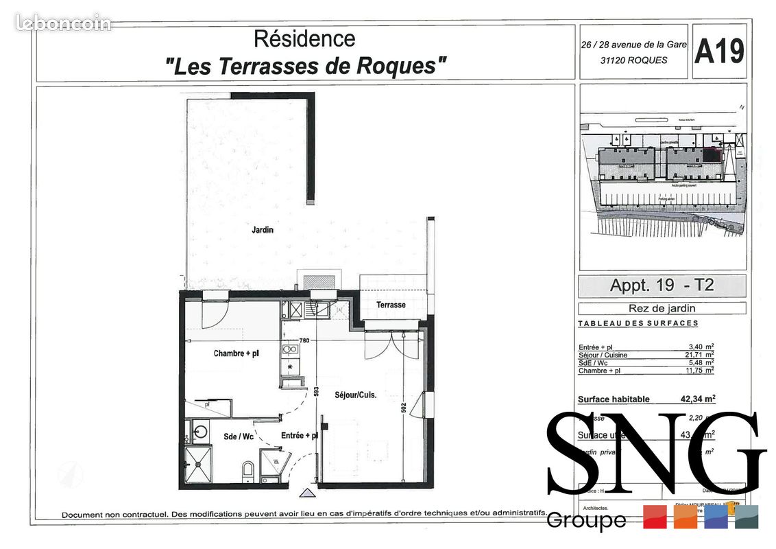 Appartement 2 pièces · 42 m², Roques, photo 7