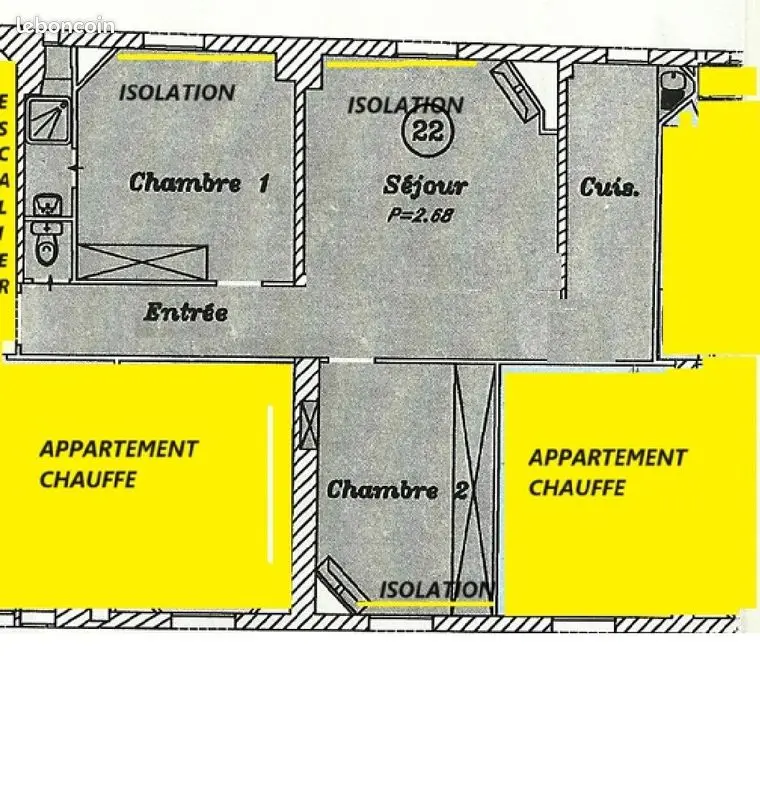 Appartement 3 pièces · 58 m², Clichy, photo 6