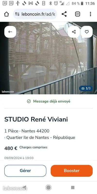 Appartement 1 pièce · 22 m², Nantes
