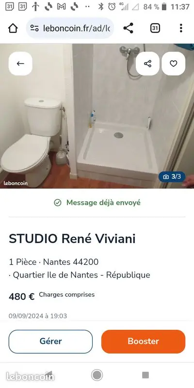 Appartement 1 pièce · 22 m², Nantes, photo 2